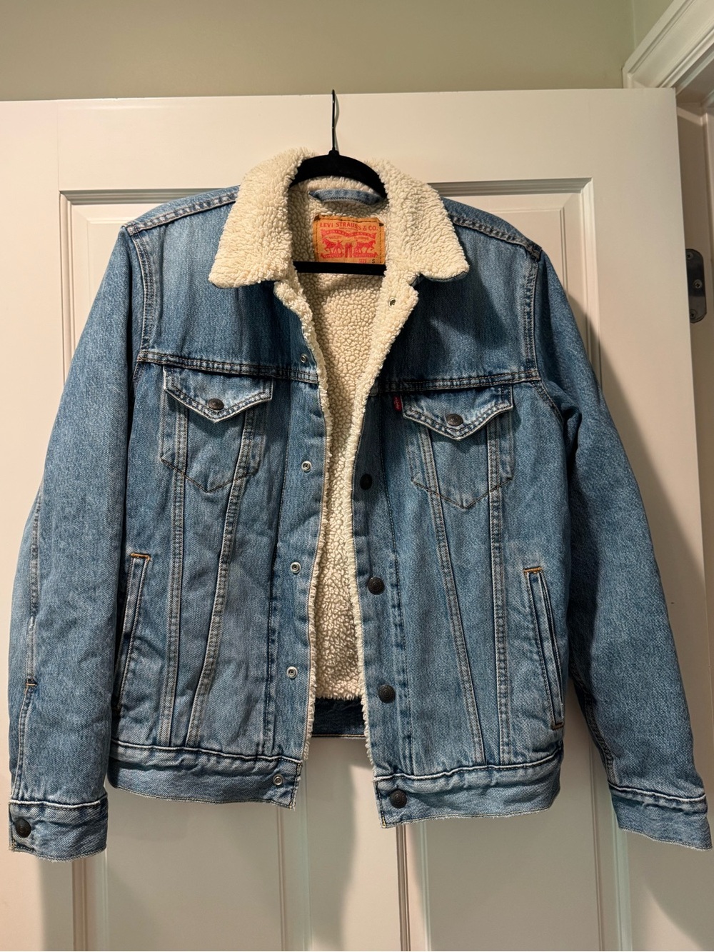 Levi's Light Blue Denim Sherpa Lined Jacket